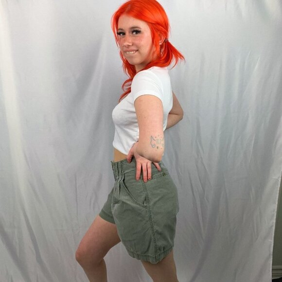 ROYAL Robbins Green Cotton Shorts size 8 - Picture 2 of 13